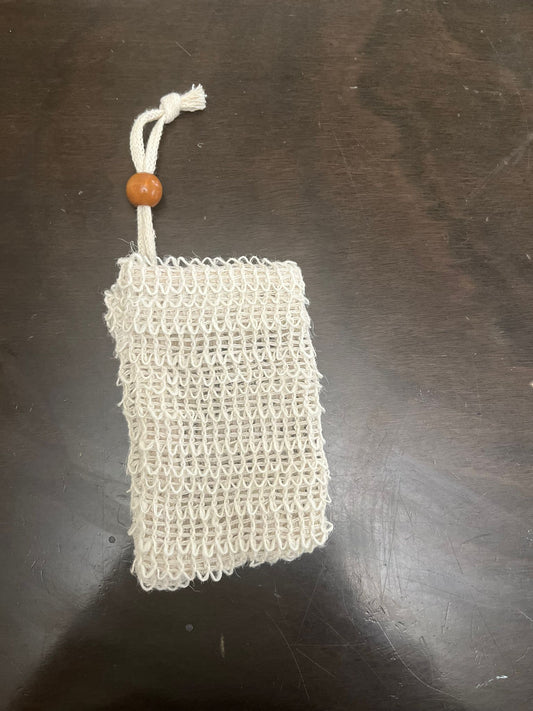 Beige Soap Saver Pouches with Drawstring - Soft Cotton